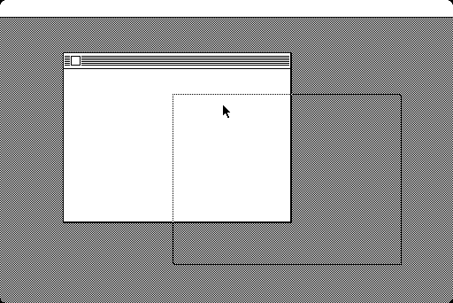 Mac desktop with an empty document window being dragged