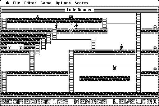 The first level of Lode Runner that it autoplays in its Attract mode