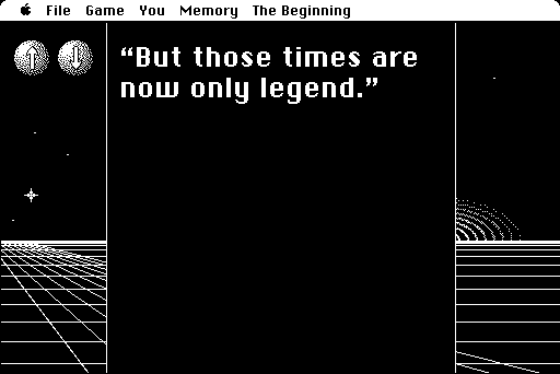 "But those times are now only legend."